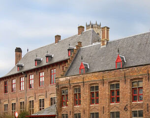 Old building in historic city of Bruges, Belgium