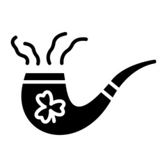 Pipe glyph icon. Can be used for digital product, presentation, print design and more.
