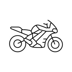 Fototapeta na wymiar electric motorcycle line icon vector illustration