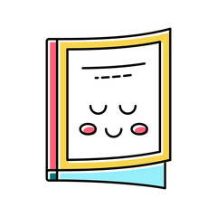 magazine children library color icon vector illustration