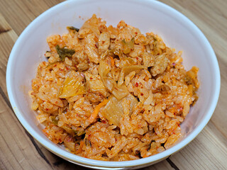 Kimchi fried rice, Fried rice, Korean food