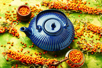 Healing sea buckthorn tea