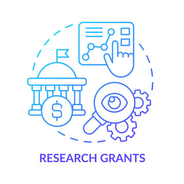 Research Grants Blue Gradient Concept Icon