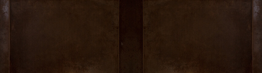 Grunge rusty dark metal stone tile background texture banner panorama