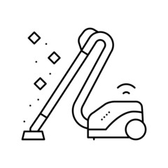 vacuum cleaner line icon vector illustration