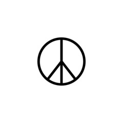 Round peace sign. Pacific sign eps ten