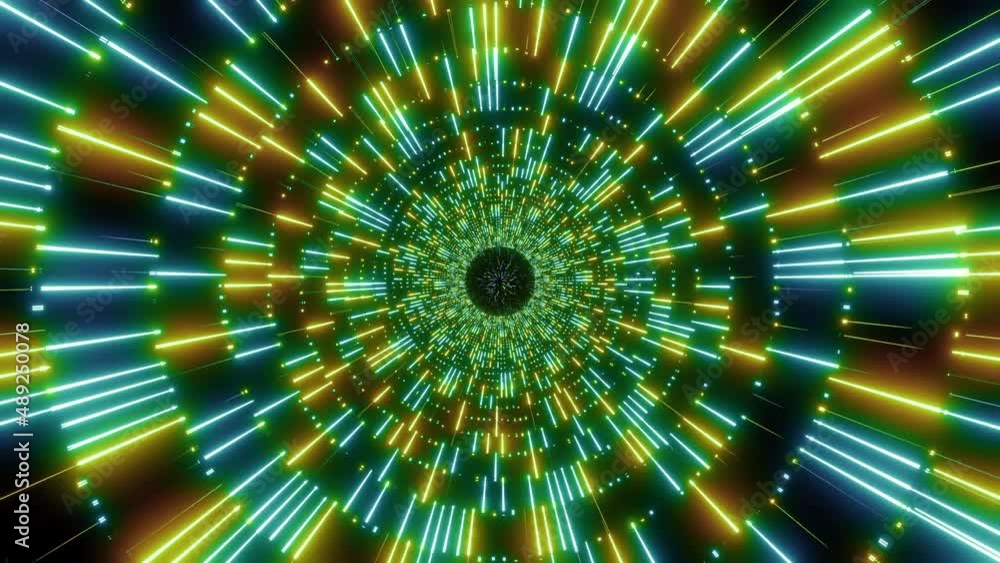 Poster bright footage made in abstraction.design. bright with elements of yellow and blue light around, mad
