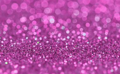 Beautiful Pink Glitter Bokeh Texture, Closeup Photography