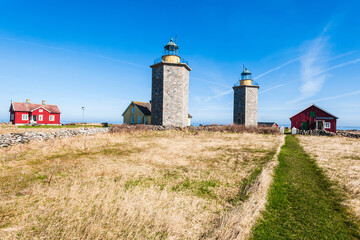 Fototapeta na wymiar Old historic lighthouses at Swedish west coast