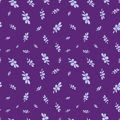 Fototapeta na wymiar Violet leaves seamless pattern print background