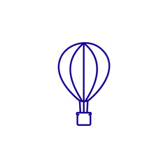 Obraz premium Air balloon adventure line icon. Airship bubble lift