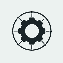 Multi channel vector icon solid grey