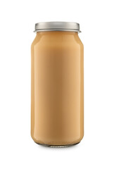 baby puree jar isolated on white background