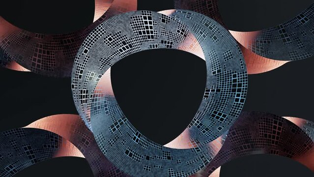 Dark metal Mobius Strip, 3d rendering.