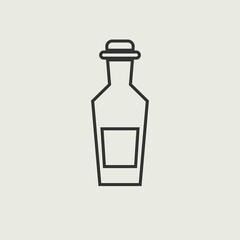 Wine_bottle vector icon illustration sign