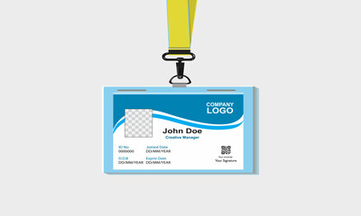 corporate office Id card design template