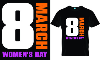 Women's day t-shirt design template 