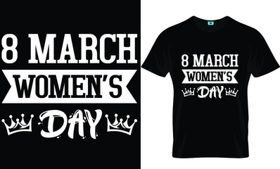 Women's day t-shirt design template 