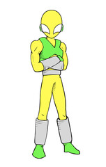 Hero with crossed arms