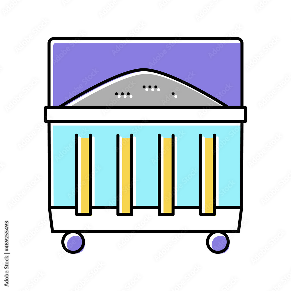 Poster garbage container color icon vector illustration
