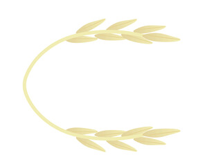 Golden leaf headband. vector illustration