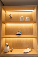 Interiors decoration lamp and glasses