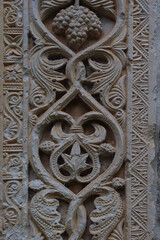 Capestrano - Abruzzo - Abbey of San Pietro ad Oratorium - Details of the facade and portals
