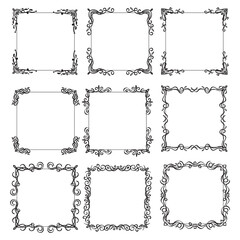 Decorative swirls divider. Collection of calligraphic objects for wedding invitation, greeting card and certificate design. Lines, borders, swirls and divider in retro classic style, vector format