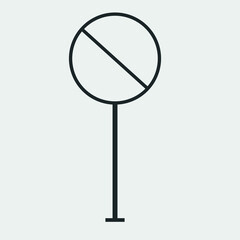 Road sign vector icon solid grey