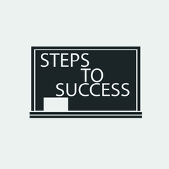 Success vector icon solid grey