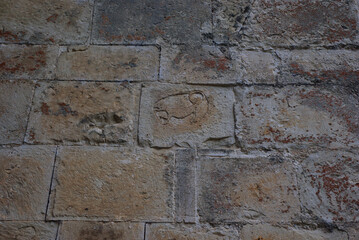 Capestrano - Abruzzo - Abbey of San Pietro ad Oratorium - Details of the facade and portals
