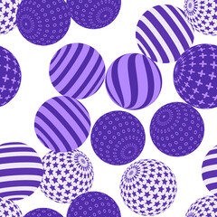 Retro 3d illustration of abstract balls, great design for any purpose. Modern poster for cover design. Vector seamless technology background. Background wall design.