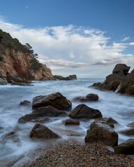 Long exposure in a beach