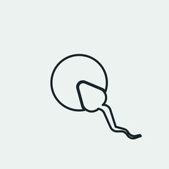 Fertilization vector icon solid grey