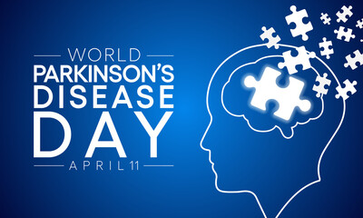 World Parkinson's Disease day is observed every year on April 11, it is a brain disorder that leads to shaking, stiffness, and difficulty with walking, balance, and coordination. Vector illustration