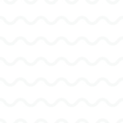 Gray wave line seamless pattern on white background. Vector illustration.