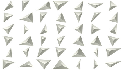 Gray gradient 3d stones on the white background. Vector illustration.