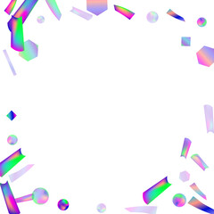 Hologram Confetti. Great design for any purposes.  Banner template. Blur background. Blurred concept. Colorful space background. Holiday, birthday.