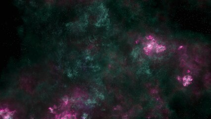 Fototapeta na wymiar Pink and green Large Magellanic Cloud galaxy