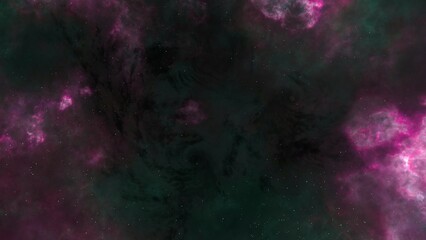 Green and Purple Abstract Glowing Space nebula background