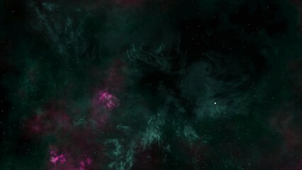 Obraz na płótnie Canvas green galaxy in deep space