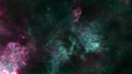 Fototapeta na wymiar green galaxy in deep space