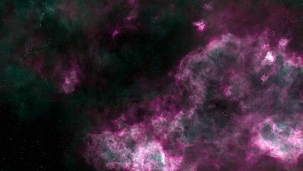 Pink and green Large Magellanic Cloud galaxy