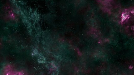 green galaxy in deep space