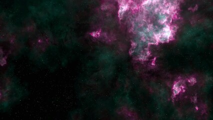 Green and Purple Abstract Glowing Space nebula background
