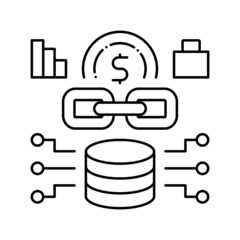 data center business line icon vector illustration