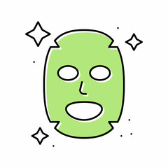 facial mask color icon vector color illustration