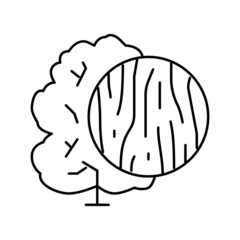 ash wood line icon vector illustration
