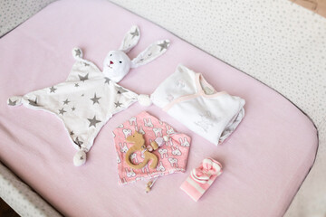 children's toys and clothes for the baby