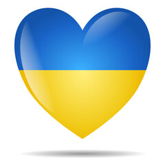 Ukraine Herz Fahne Symbol - obrazy, fototapety, plakaty